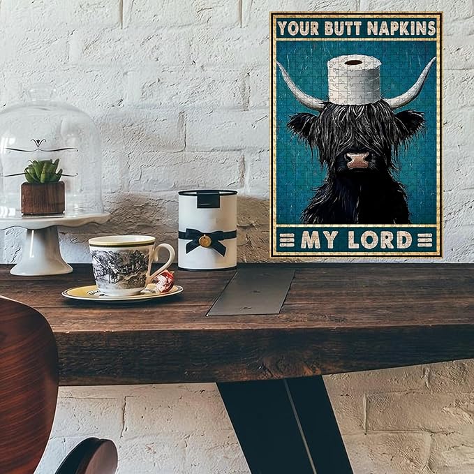 1000 Piece Jigsaw Wooden Your Butt Napkins My Lord Adult Stress Relief Therapy Challenging Focus Activity for Office Quiet Educational Game 29.5x19.7 Inch