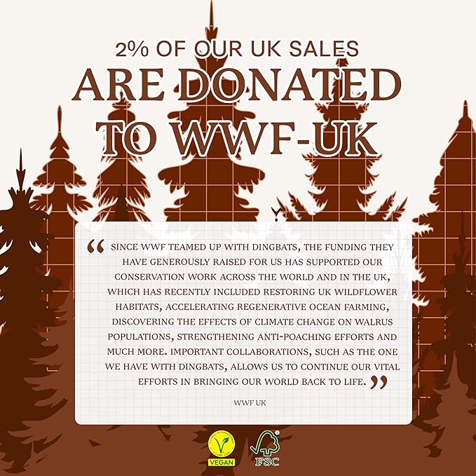 Dingbats* - Wildlife A4 Lined Notebook - Extra Large Hardcover PU Leather Journal - for Work, Travel - Pocket, Elastic Closure, Pen Holder, Bookmark