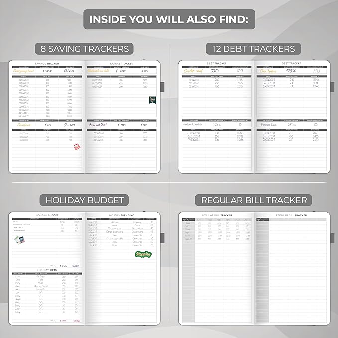 Clever Fox Budget Planner - Expense Tracker Notebook. Monthly Budgeting Organizer, Finance Logbook & Accounts Book, Bill Tracker, A5 (Gray)
