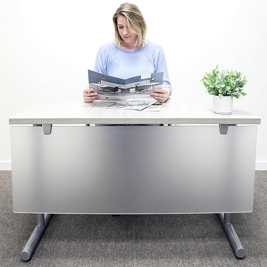 OBEX Table Mounted Modesty Panel Acrylic Desk Privacy Panel & Barrier for Office Cubicle, 12" x 60", Frosted