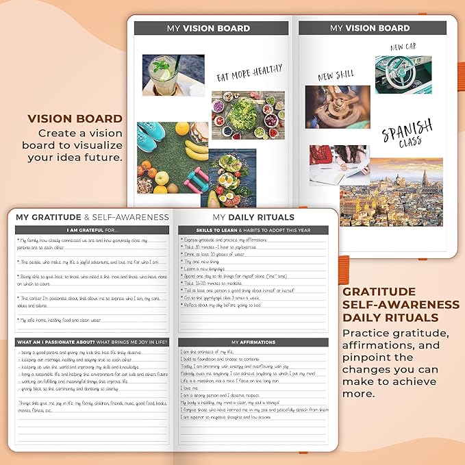 Clever Fox Planner – Undated Weekly & Monthly Planner for Productivity, Time Management & Goals – Organizer Journal – A5 (Orange)