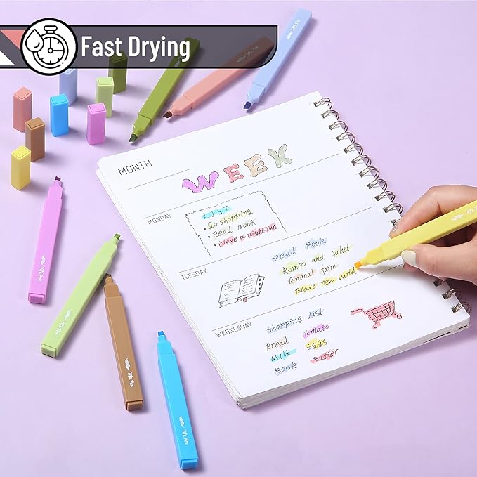 Mr. Pen- Aesthetic Highlighters, 8 Pack, Chisel Tip, Autumn Colors, Cute Highlighters Assorted Colors, Back to School Supplies