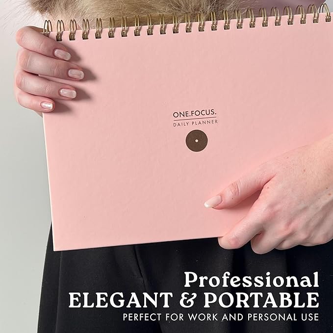 One Focus Notepad Daily Desk Planner for ADHD, Goal Setting, Mindfulness & Time Management – Undated, Compact Planner for Focus, Anxiety Relief & Neurodivergent Adults, A4 size