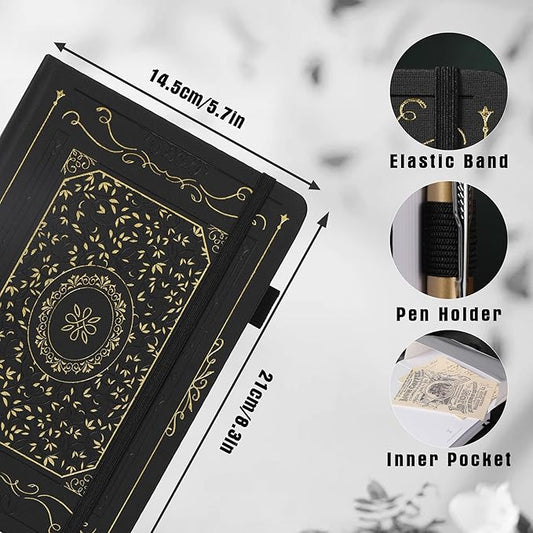 TIEFOSSI Bullet Dotted Notebook, 160gsm Thick Paper, Hardcover Dot Grid Journals for Women Men, 192 pages, for Travel, School and Office Use