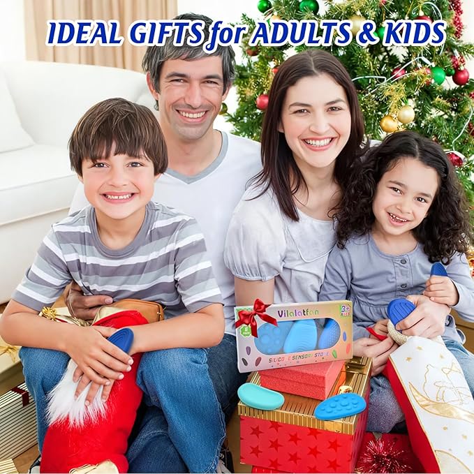 Fidget Toys Sensory Stones for Kids and Adults,6 PCS Texture Worry Stone for Anxiety Autism Teen Calm Down & ADHD Stress Relief,Quiet Fidgets for Classroom Small Prizes Gifts for Travel Toy