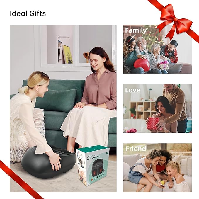 Snailax Foot Massager with Heat, FSA/HSA Eligible, Remote Control, Shiatsu Heated Foot Massager Machine with Deep Kneading, Rolling, Compression, Vibration, Size 13