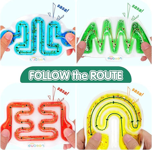 Squishy Sensory Fidget Toys for Kids - Autism Sensory Quiet Fidget for Classroom Students Autistic Children Special Needs, Anxiety Relief for Calm Down, Squeeze Sensory Tube Easter Basket Essentials