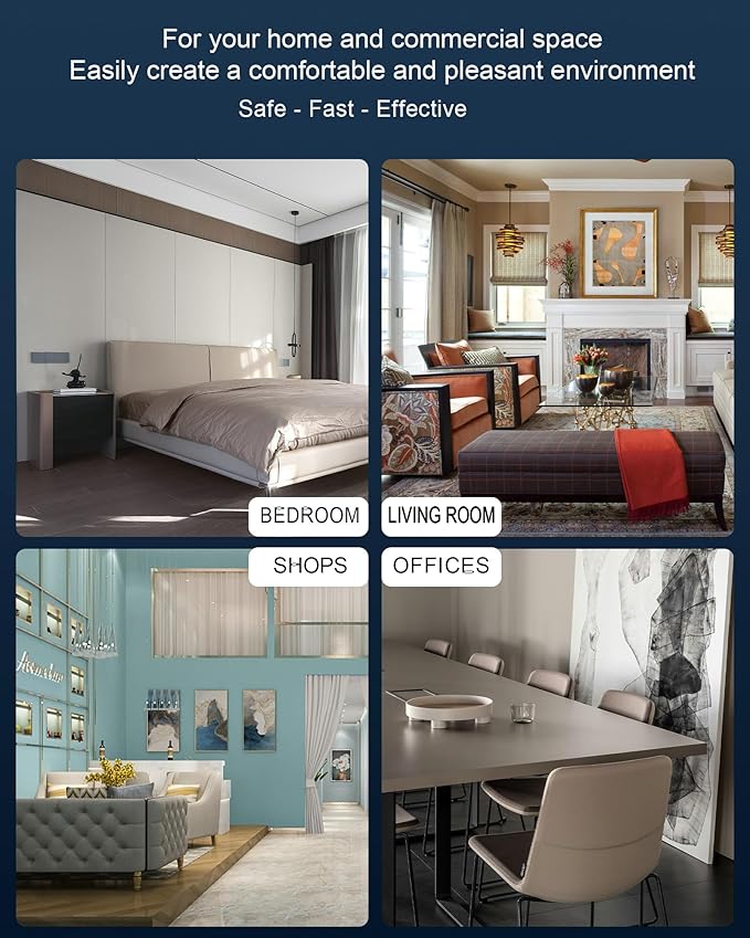 Home Essential Oil Diffuser - Waterless Aromatherapy Diffuser with 120ml Large Capacity, Covers 1200 Sq.Ft, Remote & App Control (Frosted Black)