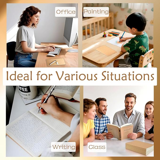 Jeffbaubl 12 Pack A5 Kraft Notebooks Bulk, Journal Notebook, Soft Kraft Cover Composition Notebooks, Lined Notebook for Travelers Work Office Supplies(8.3 X 5.5in, 30 Sheets/60 lined Pages)