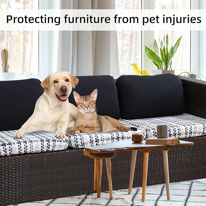 8Pcs Stretch Patio Cushion Covers, Outdoor Couch Covers Replacement,Outdoor Couch & Sofa Slipcovers,for Patio Furniture Cushion Covers,Washable Reusable urniture Protector (Print,Cover Only)