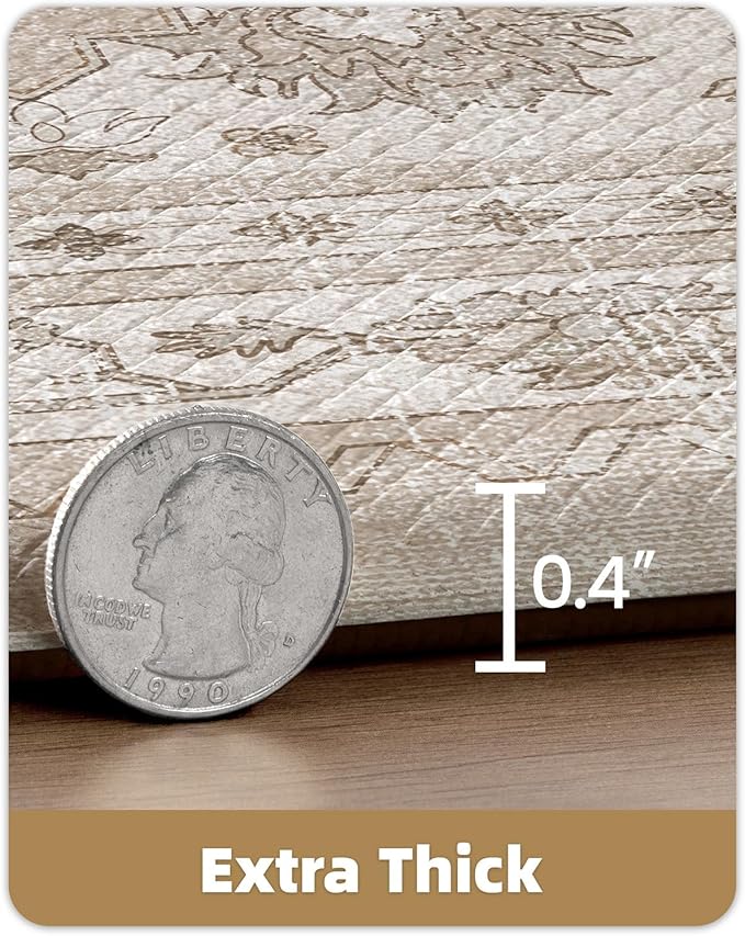 Color&Geometry Kitchen Floor Mats Anti Fatigue, Cushioned Boho Rugs,Waterproof Non Slip Kitchen Runner for Sink, Standing Mats for Office,24"x59",Warm Grey