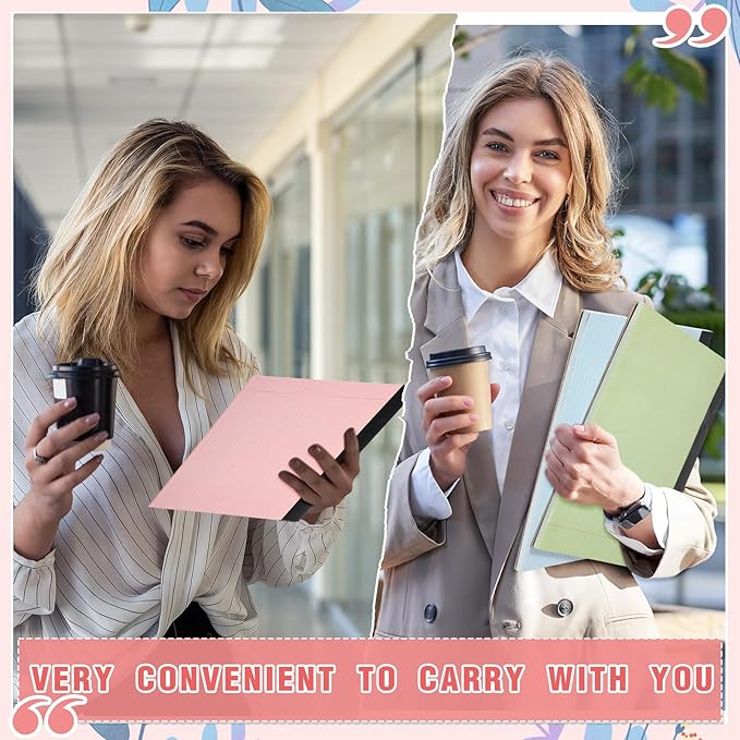 Lincia 6 Pcs 11" x 9.5" Legal Pads College Ruled Notepad Landscape Notebook Horizontal Lined Notebook 80 Gsm Assorted Colors Paper Pastel Writing Pads for School Office, 40 Sheet (Pastel Colors)