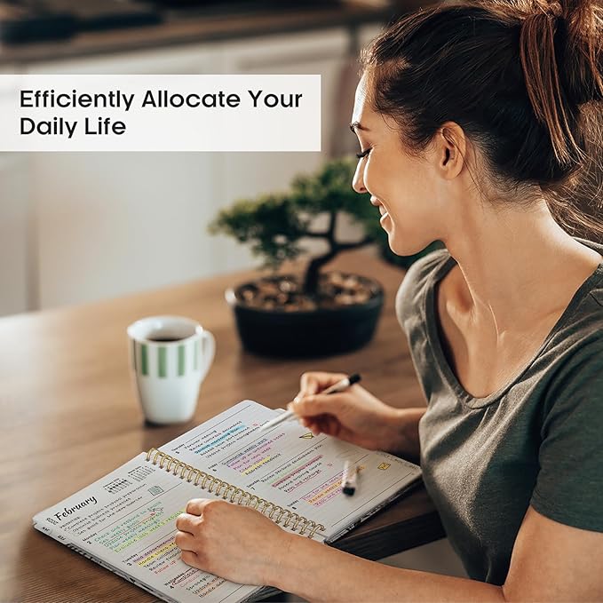 2026 Planner, Monthly and Weekly Calendar Planner for Women, January 2026 - December 2026, Hardcover Pretty 2026 Agenda Planner Book with Tabs, Spiral Bound, Perfect for School Office Home Supplies, 6.3" x 8.5" - Magical Forest