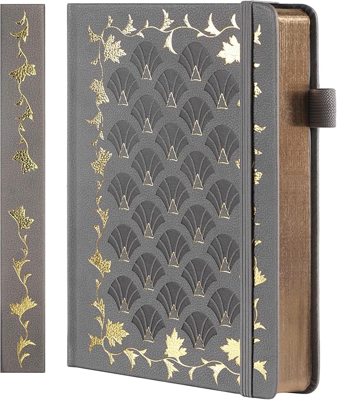 TIEFOSSI Bullet Dot Journal, Vintage Journal Notebook for Women Men, 160 GSM 192 Premium Pages, A5 Hardcover Journaling Notebooks Gift, for Travel Office Daily Writing