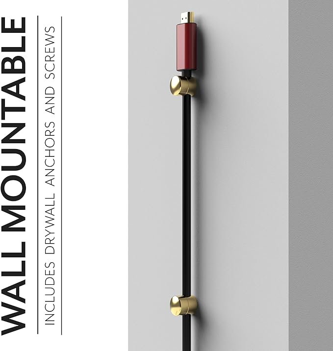 Cable Anchors for Desk Organization Gold | Premium Aluminum Cord Organizers | Charger + Cable Management Clips for Home & Office | Stylish, Sturdy, & Functional | (3 Pack)