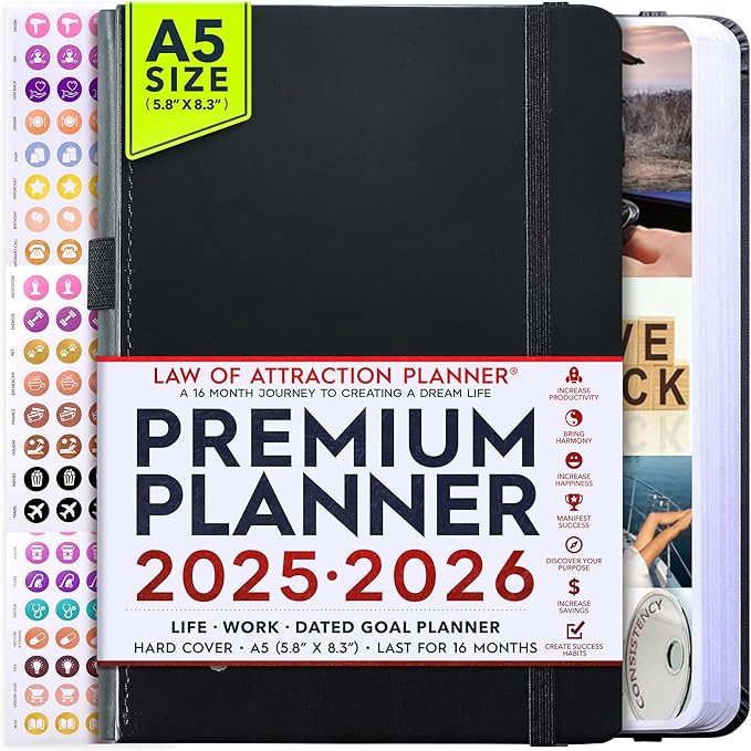 2025-2026 Planner Weekly and Monthly | 16-Month Life Planner to Increase Focus & Productivity | Reduce Overwhelm & Achieve Your Biggest Goals | Include Gift Box & Stickers | Sep 2025-Dec 2026