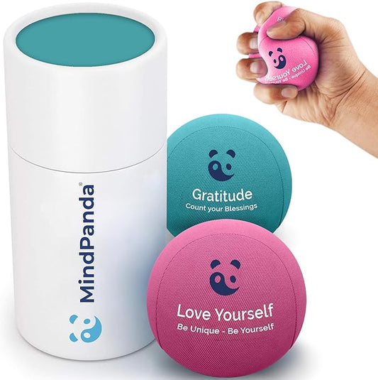 Mind & Body Stress Balls for Adults - Triple Density Squeeze Balls for Hand Therapy & Grip Strengthening - Stress & Anxiety Relief - Physical Therapy Support - Soft, Medium, Hard Gel Core