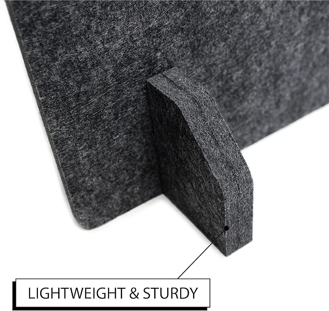 Acoustic Freestanding Desk Divider - Noise Reducing Desk Privacy Panel - Library & Office Furniture Partition - Workstations Shield Barrier - Instant Wall Desk 20" H x 24" W (4 Pack, Shadow)