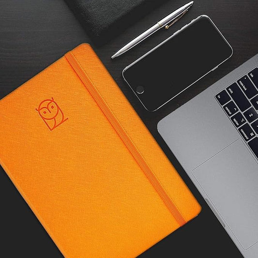 Undated Daily Planner – 3-Month A5 Productivity Organizer with Full Page Per Day, Hourly Schedule, Goal Setting, Habit Tracker, Weekly & Monthly Pages – Hardcover Time Management Notebook (Orange)