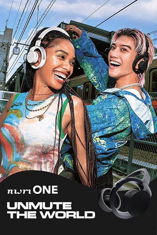 nwm ONE Wireless Open-Ear Headphones | Prevents Sound Leakage with PSZ Technology (Bone Conduction Alternative) | Bluetooth 5.3 | Multipoint | 20-Hour Battery Life with Microphone | Light Gray