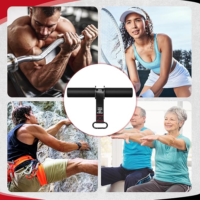 FitBeast Forearm Strengthener & Wrist Roller - Forearm Strength Trainer with Thickened Anti-Slip Grip Handles&Adjustable Strap, Perfect for Forearm Exercising, Boosting Grip Strength, Muscle Building