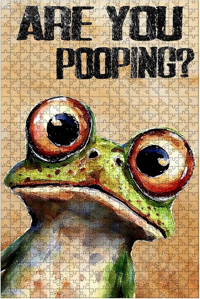 1000 Piece Wooden Puzzle are You Pooping Adults & Kids Challenging Game to Relieve Stress and Bond as A Family 29.5x19.7 Inch