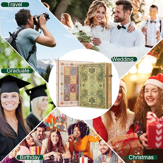 Vintage 3D Gilded Spinning Dream Cover Hardcover Journal,96 Sheets/192 Pages Vintage Lined Journal,Comes With Envelope Pocket Journal,Suitable As A Notebook,Travel Diary,Or Wedding Anniversary.