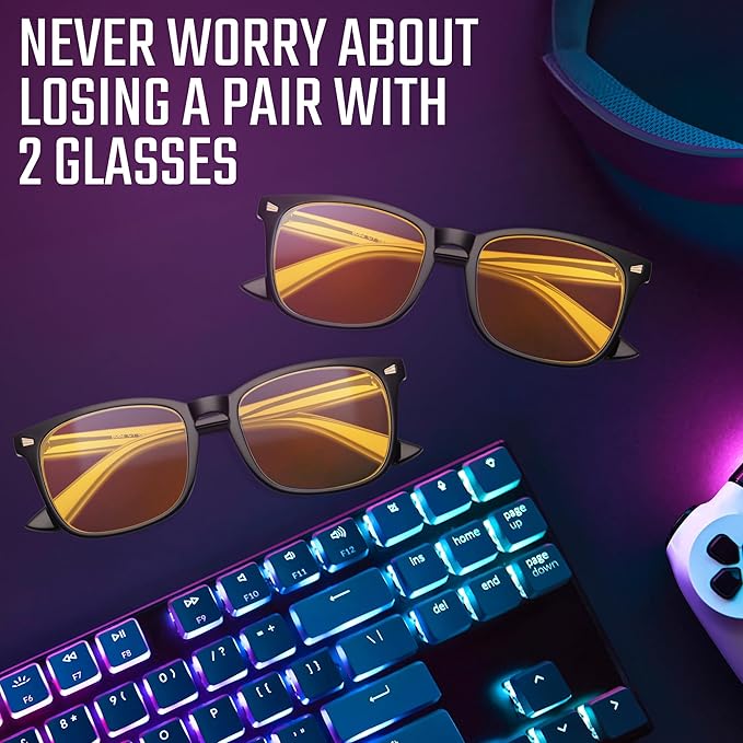 livho High Tech Blue Light Glasses - Advanced up to 99% Blue Light Blocking Computer Glasses - Screen Fatigue & UV Protection