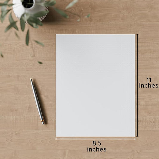 Dotted Grid Paper, Letter Size, 160 Sheets/320 Pages, 160 GSM Maximum Thickness, 8.5 x 11 inch, White, Unpunched, for Calligraphy, Journaling, Binder Refill Inserts, Writing, Art