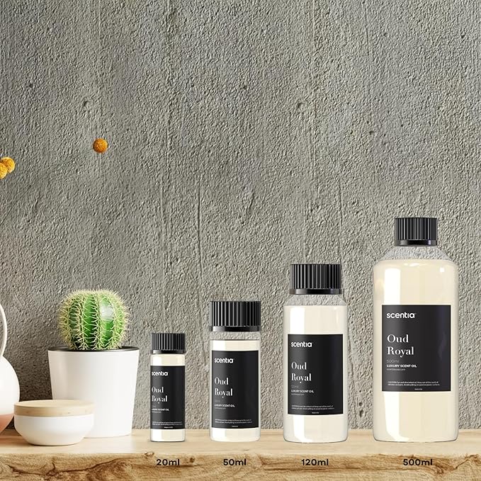 Diffuser Oil Inspired by TF's Oud Wood Perfume, Scentia Oud Royal Fragrance Oil, Perfume Dupe, Aromatherapy Essential Oil Fragrance Set for Ultrasonic, Cold Diffusers, Candle Making 50 mL, 1.67Fl Oz