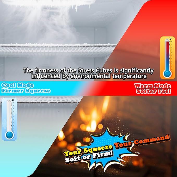 Sensory Stress Cube – High-Density Gel-Filled Ice Cube Squishy Fidget Toy for Anxiety Relief, Slow Rising, ADHD & Focus Aid, for Kids & Adults – 2.1", 1Pc, Green