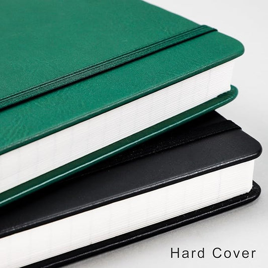 EMSHOI Lined Journal Notebook, 8.5" x 11" Hardcover Leather Journal for Women Men, 192 Pages 100 GSM Thick Paper A4 Large Journals for Writing, College Ruled Notebook for Work, Dark Green