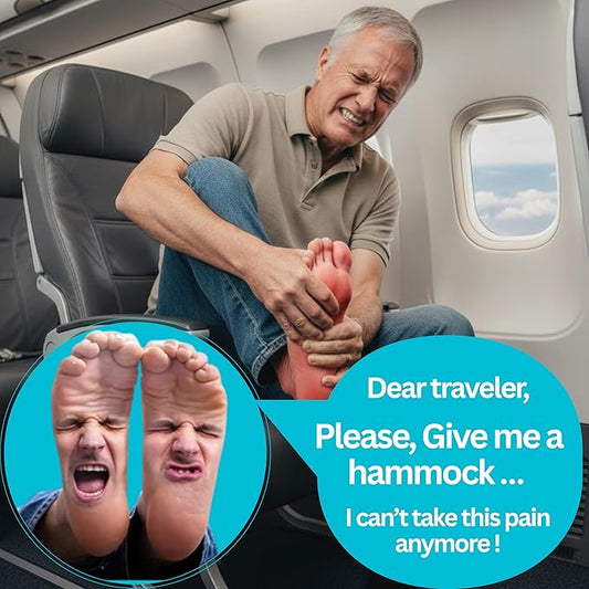 Premium Airplane Foot Hammock – Foot Hanger For Flights Portable Foot Rest For Air Travel Leg Rest For Airplane Travel Under Desk Foot Hammock for travel Gift Men Women Wheelchair footrest replacement