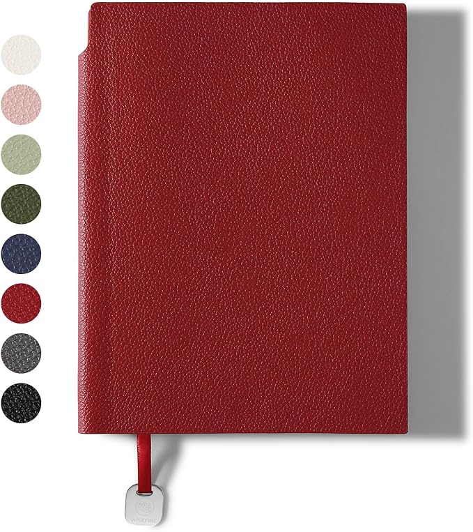 Lined Journal Notebook for Women A5 Softcover PU Leather Journals for Writing, 160 Pages Daily Journaling, College Ruled Notebooks for Work School, Business 6.38'' X 8.28'' Red