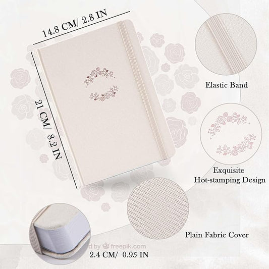 Bullet Dotted Journal, No Bleed Thick 160gsm Dotted Journal, A5 Dot Notebook, 5.8 X 8.2 IN, Hardcover Notebooks for Personal Organizers