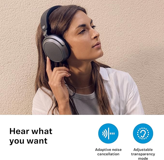 Sennheiser MOMENTUM 4 Headphones - Bluetooth Headset for Crystal-Clear Calls, Adaptive Noise Cancellation, 60h Battery Life, Lightweight, Graphite