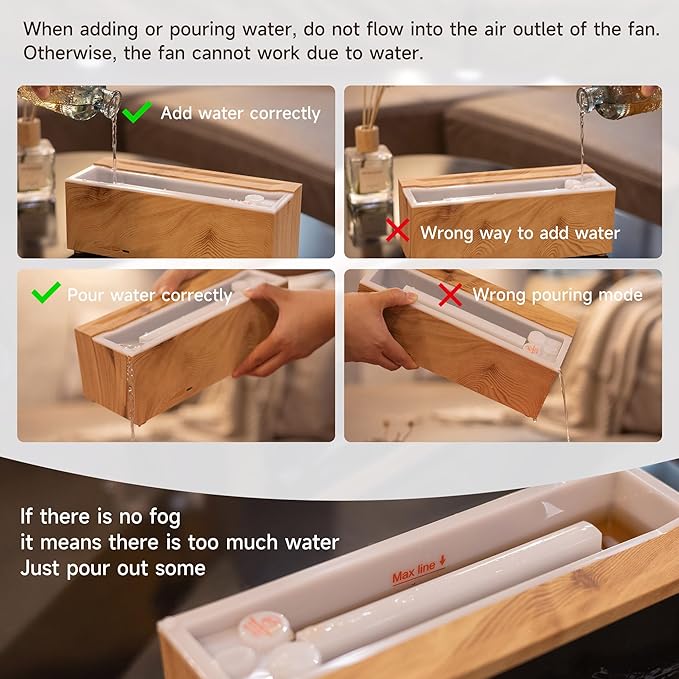 Fireplace Flame Air Diffuser Humidifier,7 Colors Aromatherapy Essential Oil Diffuser,Ultrasonic Aroma Humidifier with Timer for Home,Bedroom,Office,Yoga