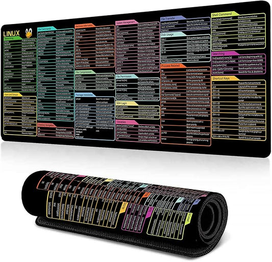 Linux Commands Line Mouse pad - Cheat Sheet Mousepad XL Gaming Desk mat Shortcuts to Kali/Ubuntu/Red Hat/Debian/OpenSUSE/Centos/Arch/Unix/Mint Programmer Employee Appreciation Gifts
