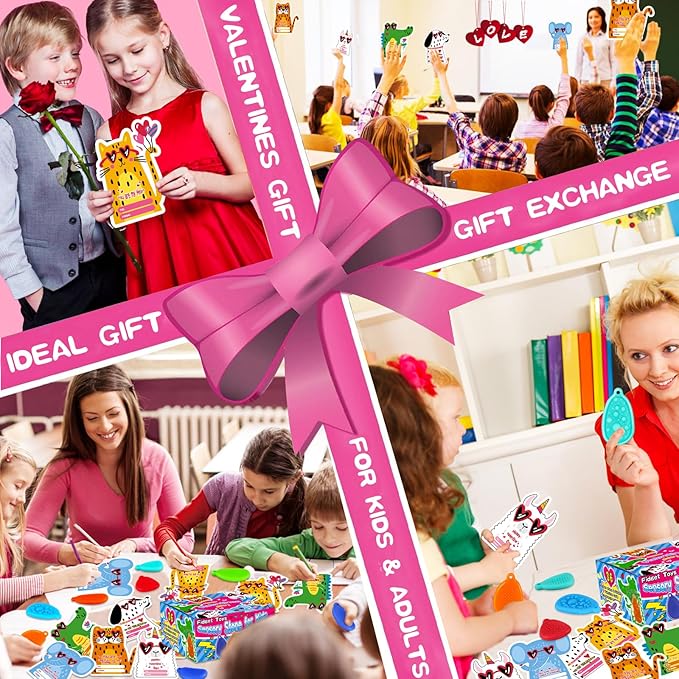 Sensory Fidget Toys Worry Stones, 36 Packs Fidget Stress Toys for Students Anxiety Relief for Girls Boys -with Cards