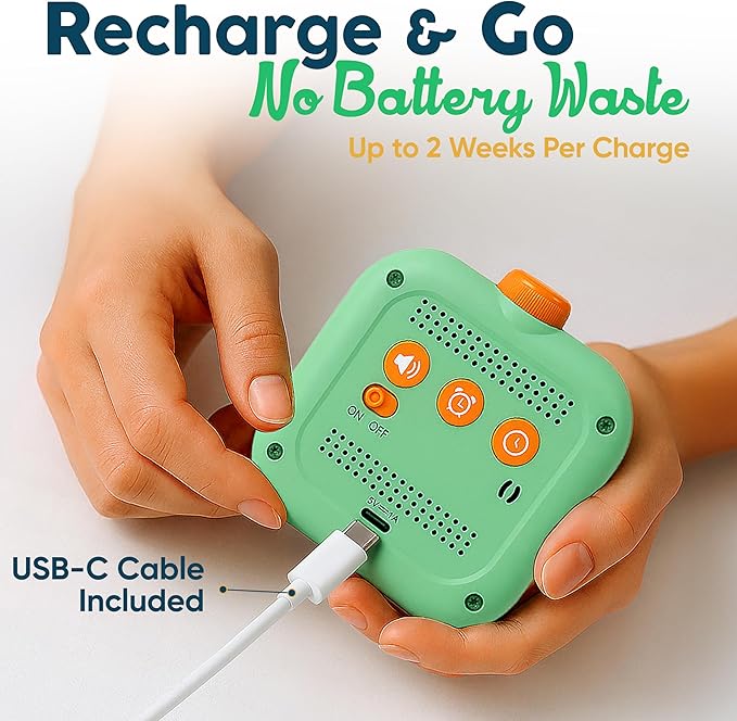 Digital Visual Timer for Kids - Rechargeable 99 Min Timer - Focus & Smoother Routines - Visual Timer for Classroom, ADHD Autism Toddler Support - Daily Use at Home, Therapy or School