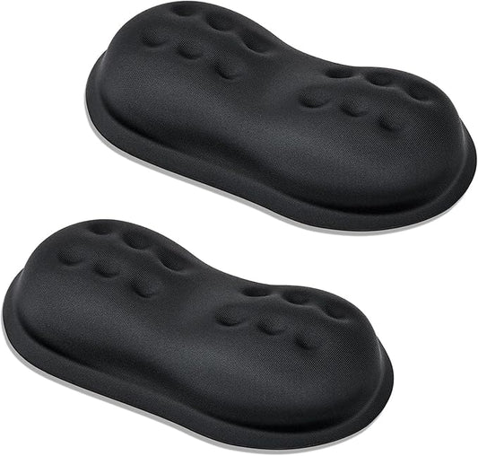 VANKEY 2 Pack Mouse Wrist Rest, Ergonomic Desk Wrist Pad for Mouse, Comfortable Computer Mouse Wrist Support with Memory Foam Fillings, Non-Slip Base (Black)