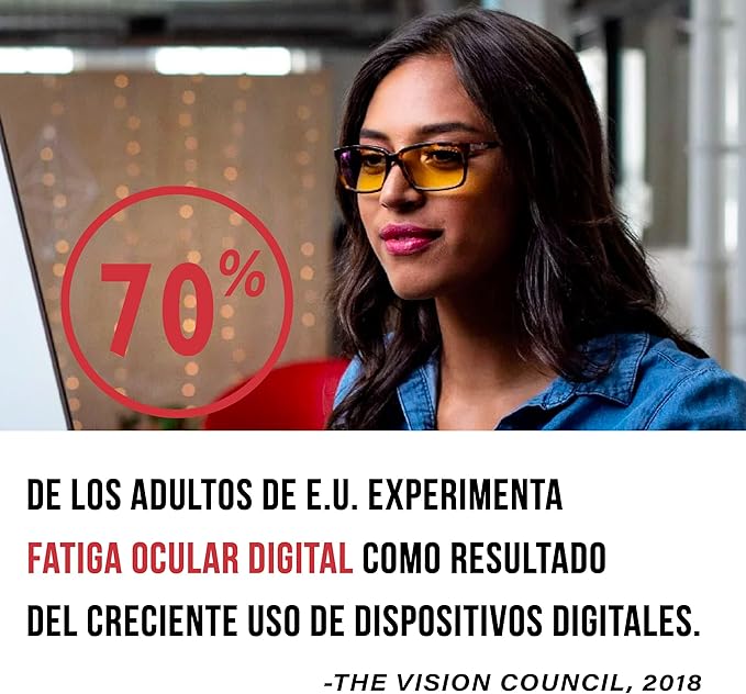 GUNNAR - Premium Gaming and Computer Glasses - Blocks 35% Blue Light - Enigma, Onyx, Clear Tint