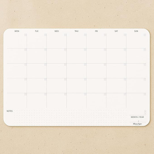 Undated Monthly Planner Notepad,Desk Calendar for Organizing&Scheduling Tasks-Productivity Tracker,Goals,Notes&To-Do Lists–A4 Size (8,3"X11,7")Premium Thick Paper with Cardboard Back Support 50 Sheets