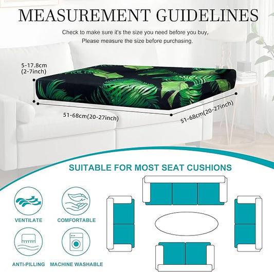 12Pcs Stretch Patio Cushion Covers,Outdoor Couch Covers Replacement,Outdoor Couch & Sofa Slipcovers,for Patio Furniture Cushion Covers,Washable Reusable urniture Protector (Summer,Cover Only)