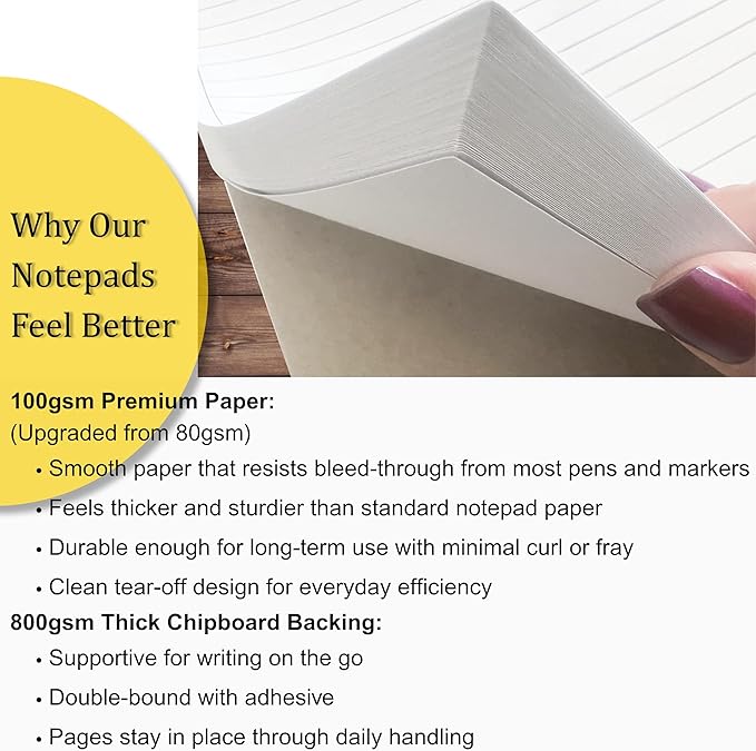 Weekly To Do List Notepad, 60 Page Task Planning Pad w/Daily Checklist, Priority Todo Checkbox & Notes. Desk Notebook to Organize Office 11 X 8.5