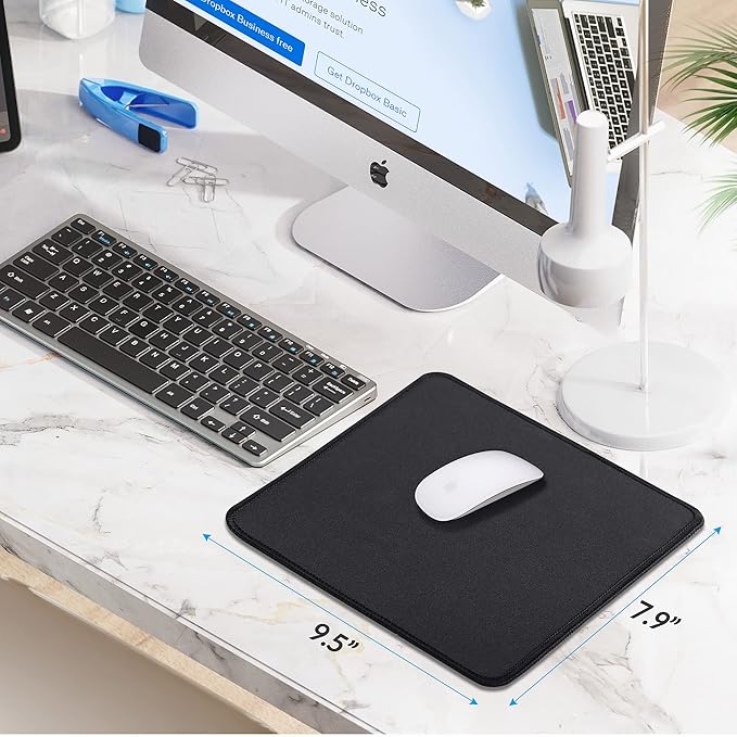 Gimars 3 Packs Mouse Pad with Stitched Edge, Ultra-Smooth Surface Mouse Pads with Anti-Slip Rubber Base, Washable, Waterproof & Soft Mouse Pads for Computers, Laptop, PC, Office & Home