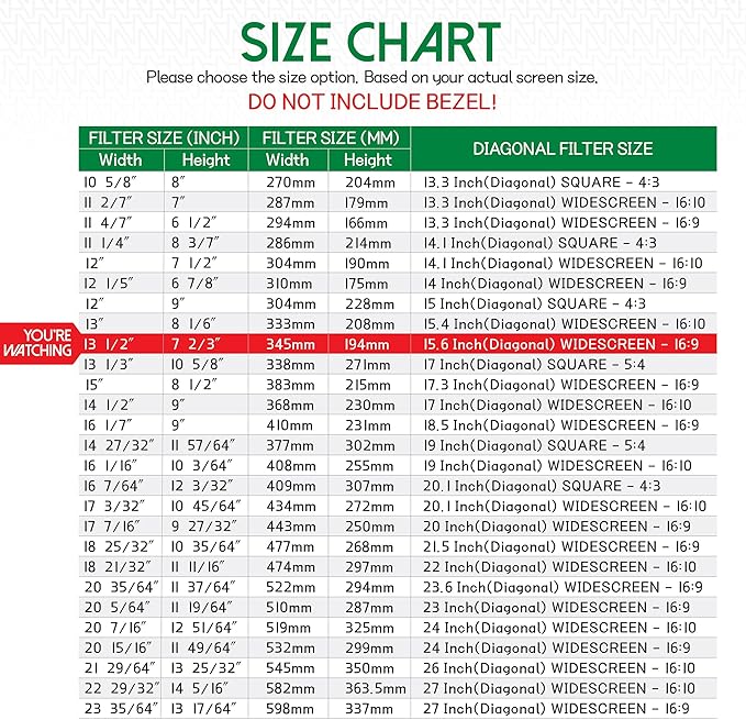 15.6 Inch Laptop Privacy Screen Shield for 16:9 Wide Display - Anti Glare Computer Privacy Screen Cover | Blue Light Blocking Screen Protector | Scratch Resistant UV Filter | Attachment Type