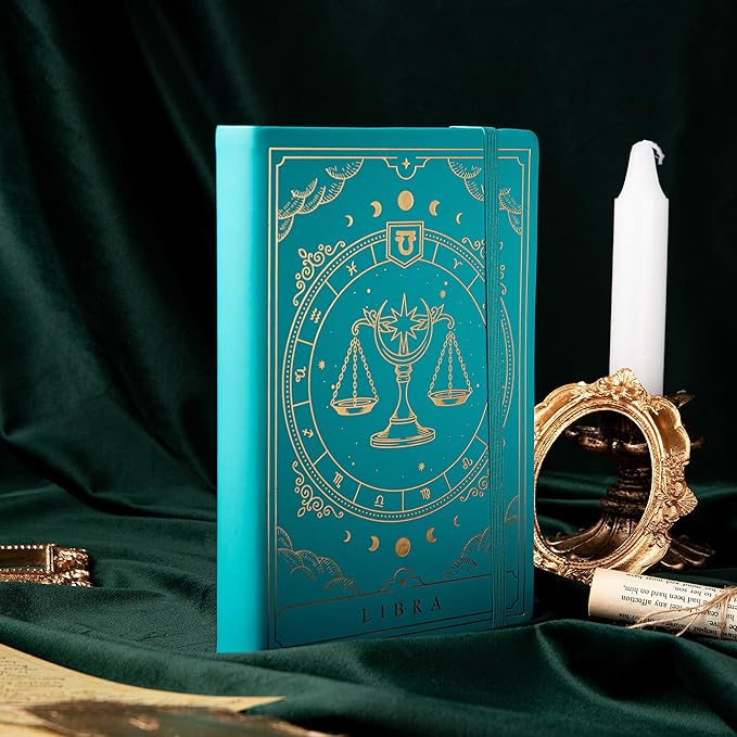 TIEFOSSI Constellations Dotted Journal Notebook-A5 Writing journals with 100gsm 400pages Paper, Hardcover Bullet Organizers Notebook for Women, Men, Teens (Libra)