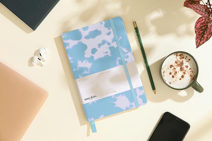 ANECDOTE. Hardcover Dotted Journal with Thick 100 gsm Paper A5 size (8.3 inches x 5.4 inches) - Daily Writing Notebook for Travel, School and Office Use - Diary Journal for Women and Men - Tie Dye