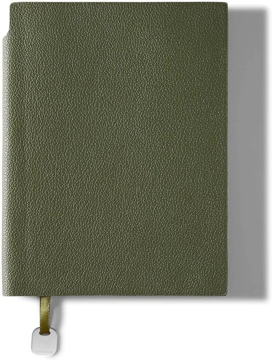 Lined Journal Notebook for Women A5 Softcover PU Leather Journals for Writing, 160 Pages Daily Journaling, College Ruled Notebooks for Work School, Business 6.38'' X 8.28'' Army Green